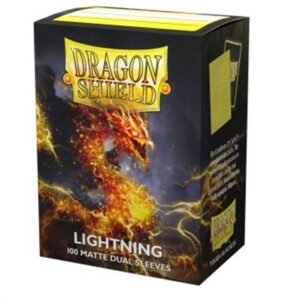 100 Fundas Standard Dual Matte Amarillo y Negro Dragon Shield
