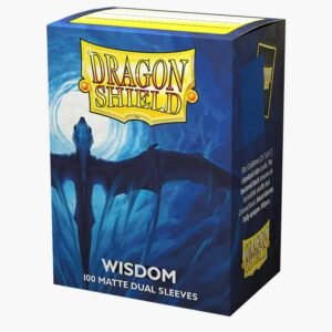100 Fundas Standard Dual Matte Azul y Negro Dragon Shield