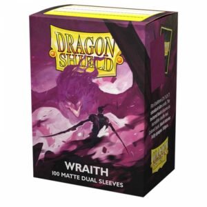 100 Fundas Standard Dual Matte Violeta y Negro Dragon Shield